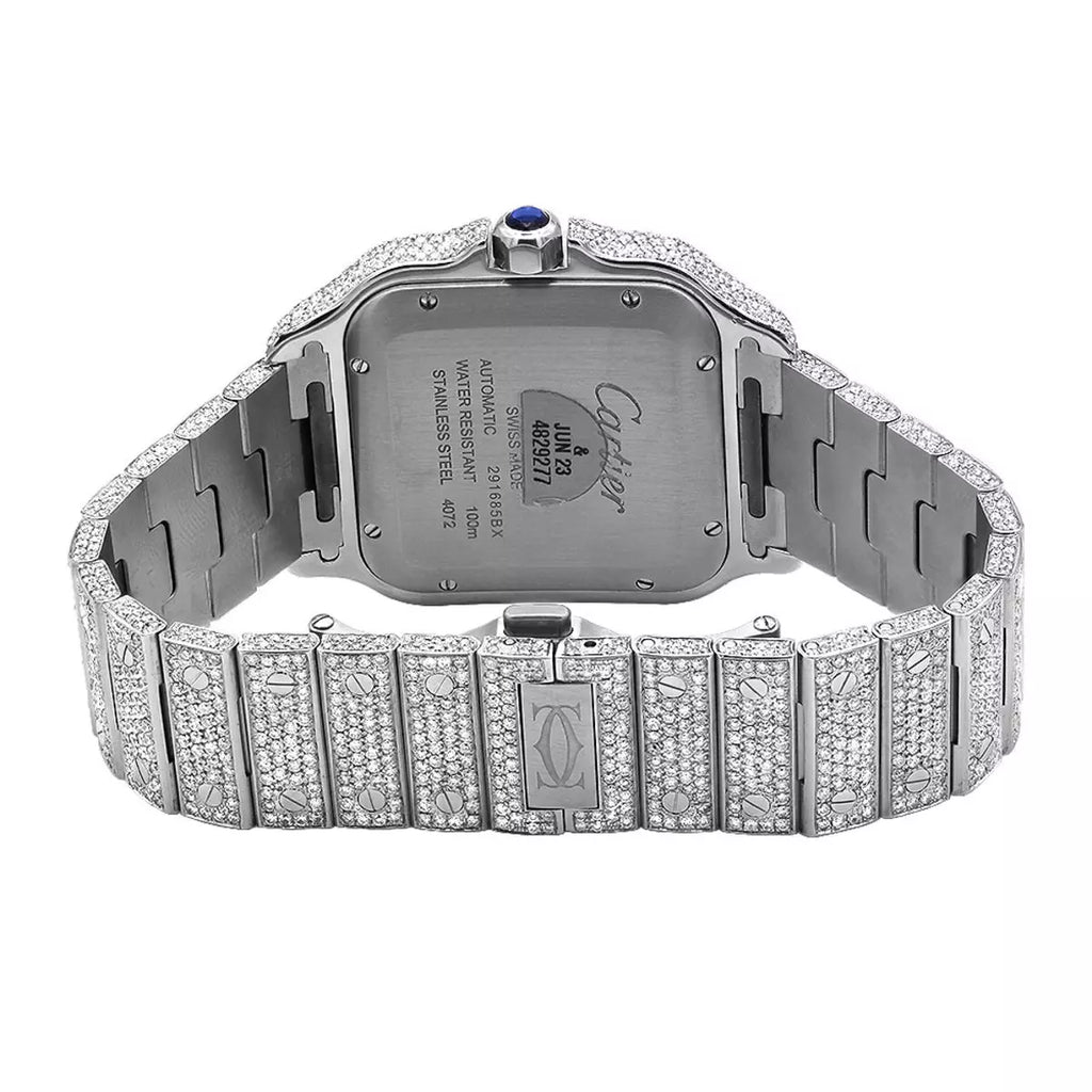 Iced Out Cartier Santos
40mm Diamond Watch