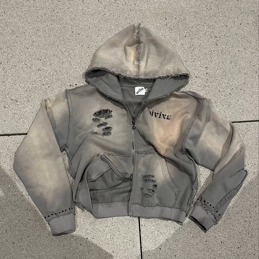 Celestial Stone Double Zip-Up Hoodie