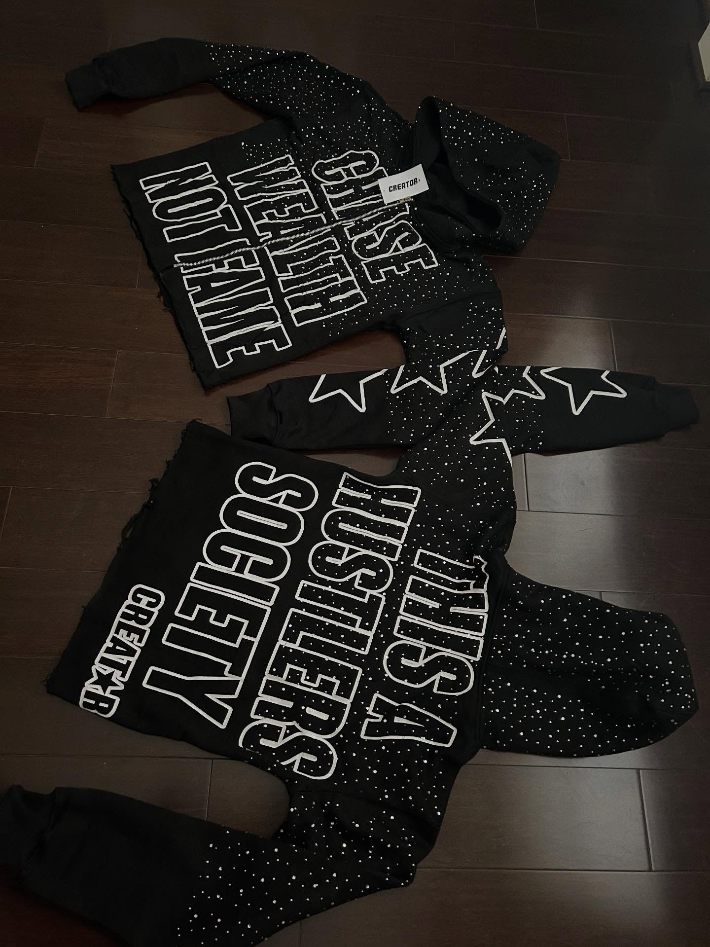 Chase Wealth Not Fame Zip-Up Hoodie